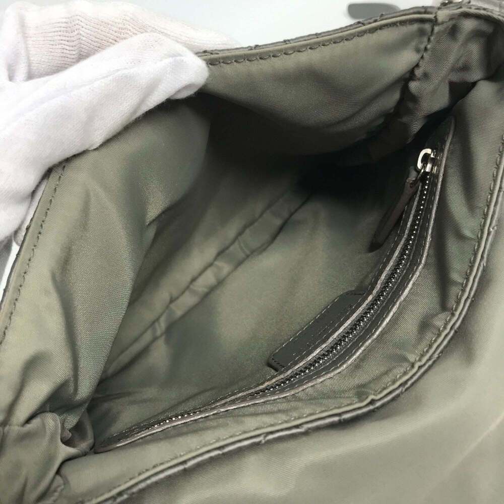 CHRISTIAN DIOR Gray Leather Pochette Shoulder Bag - Picture 10 of 14